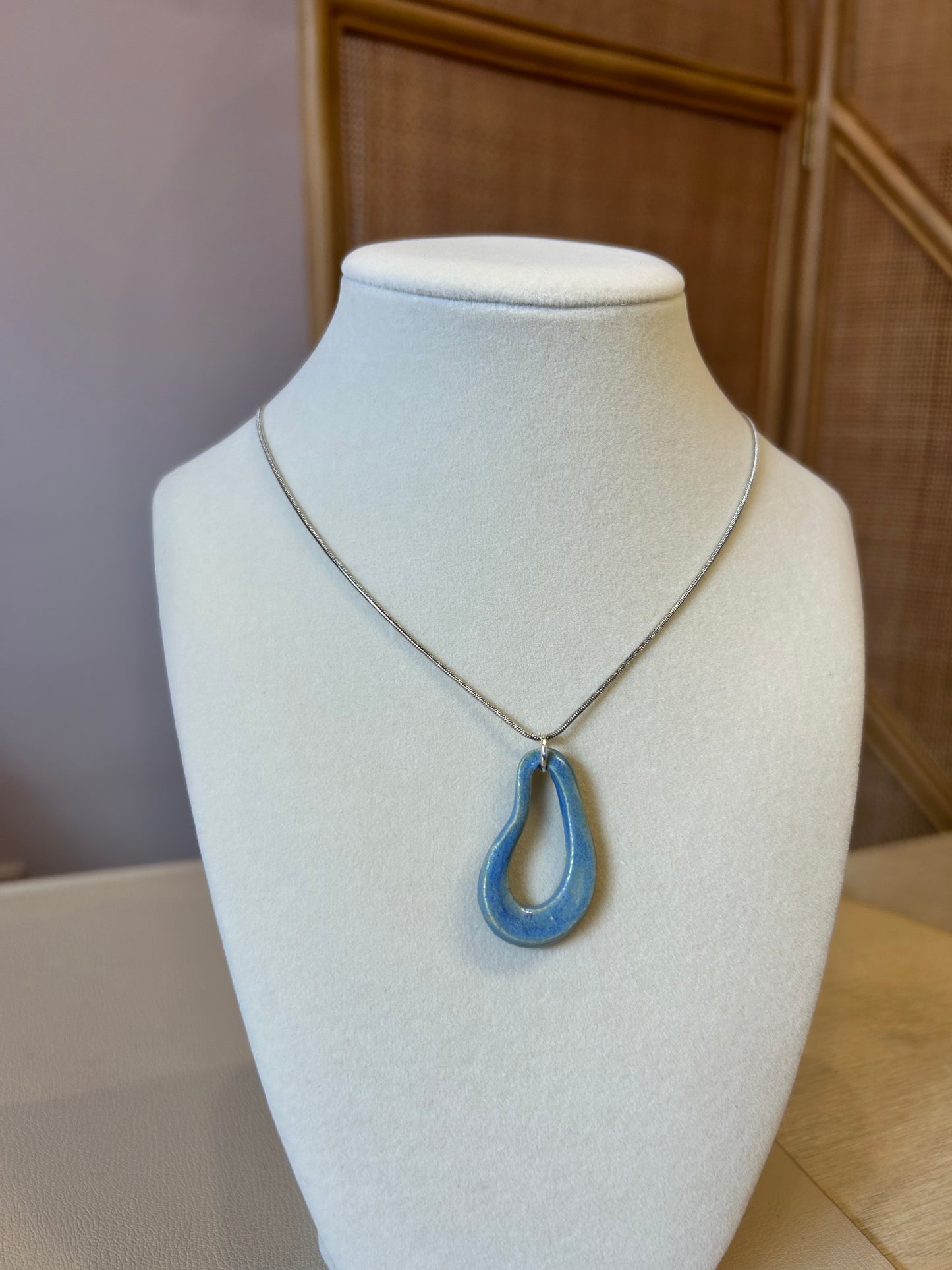 Perfect Blue Bean Pendant