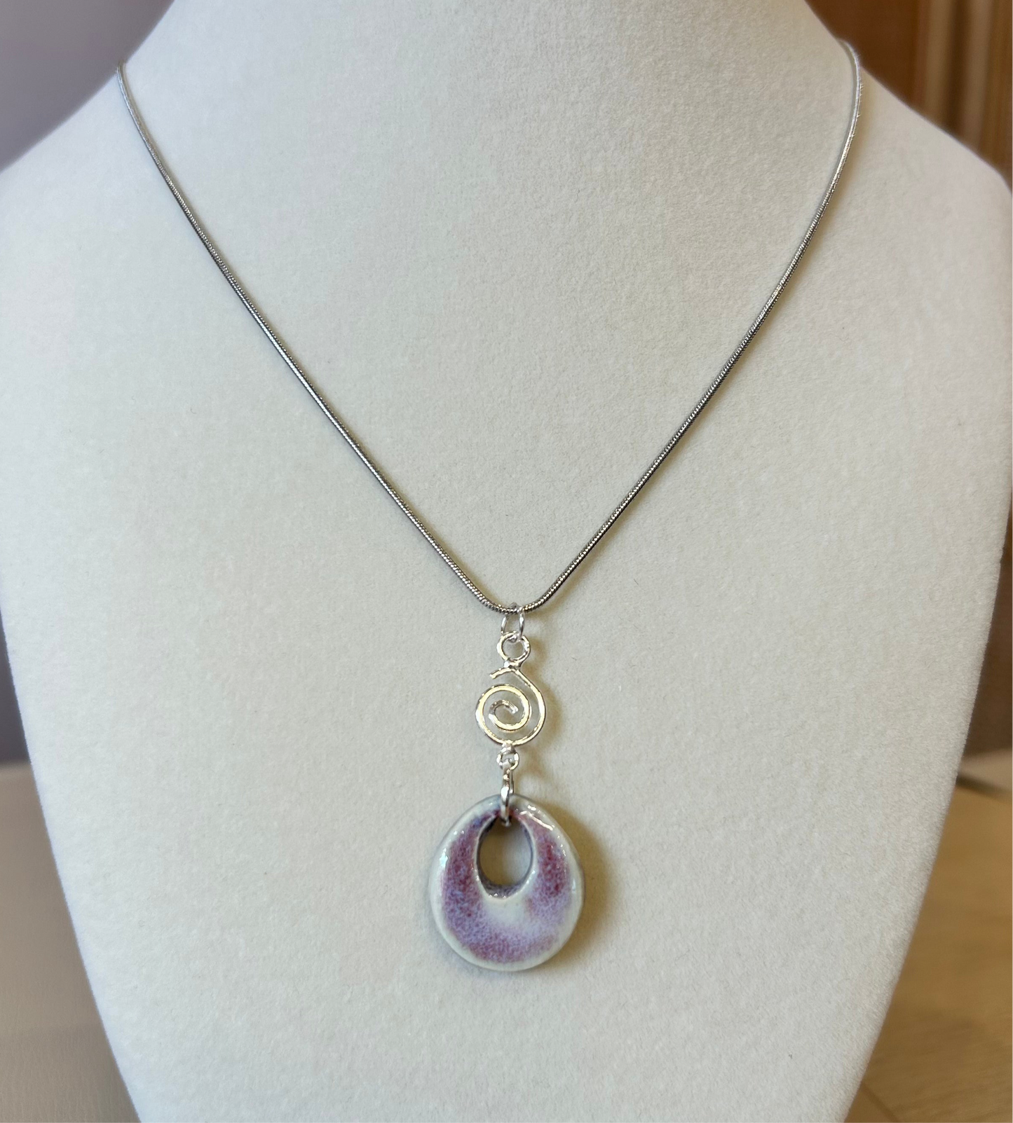 Spiral Purple Shell Pendant