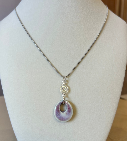 Spiral Purple Shell Pendant