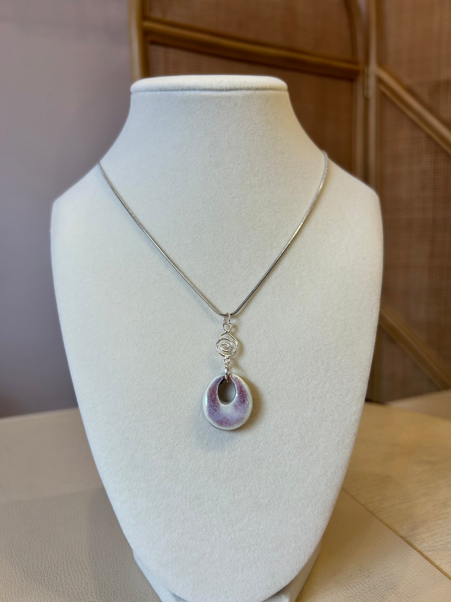 Spiral Purple Shell Pendant