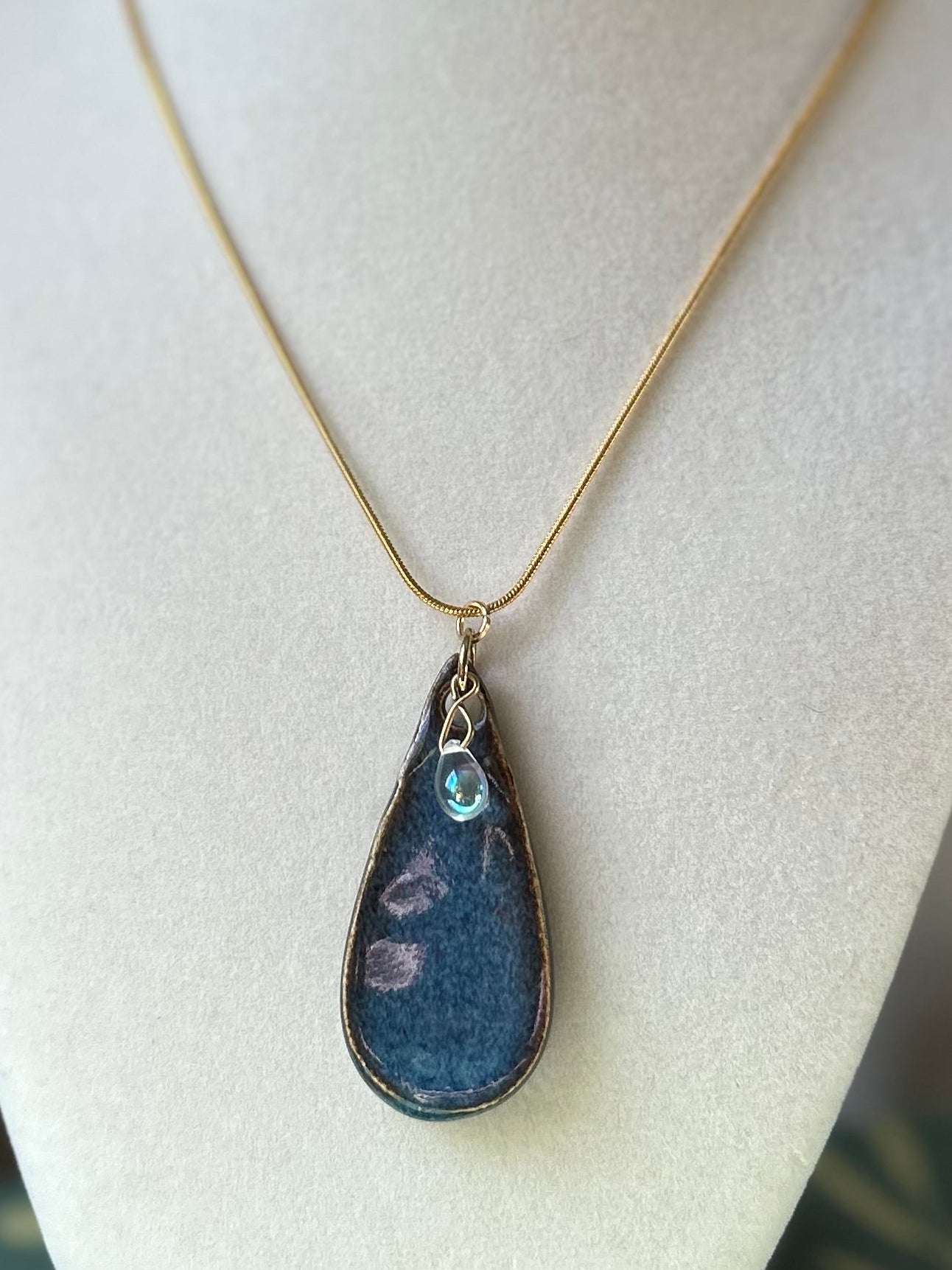 Teardrop Blue Pendant