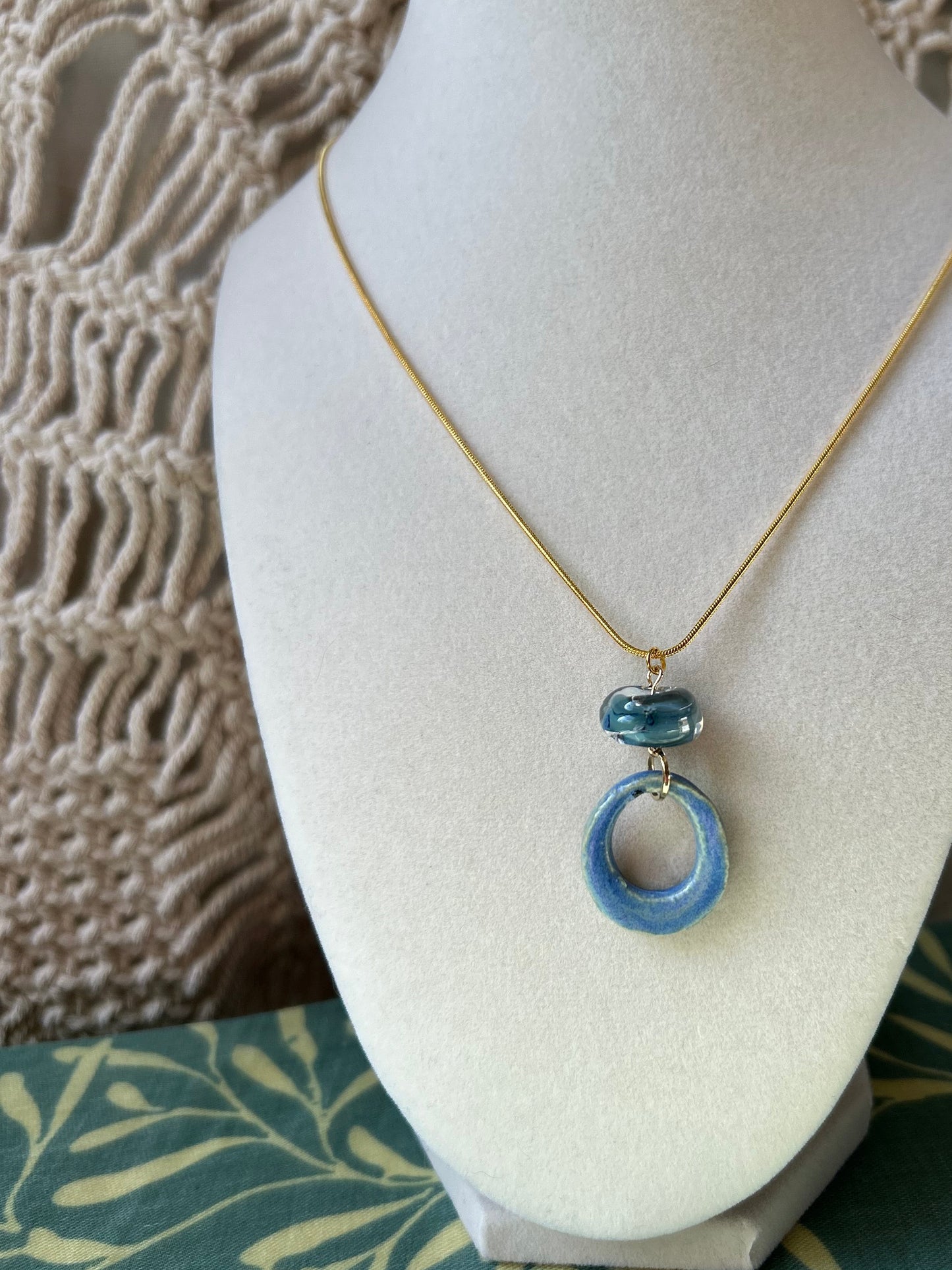 Sea Glass Blue Pendant