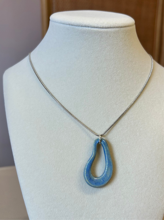 Perfect Blue Bean Pendant