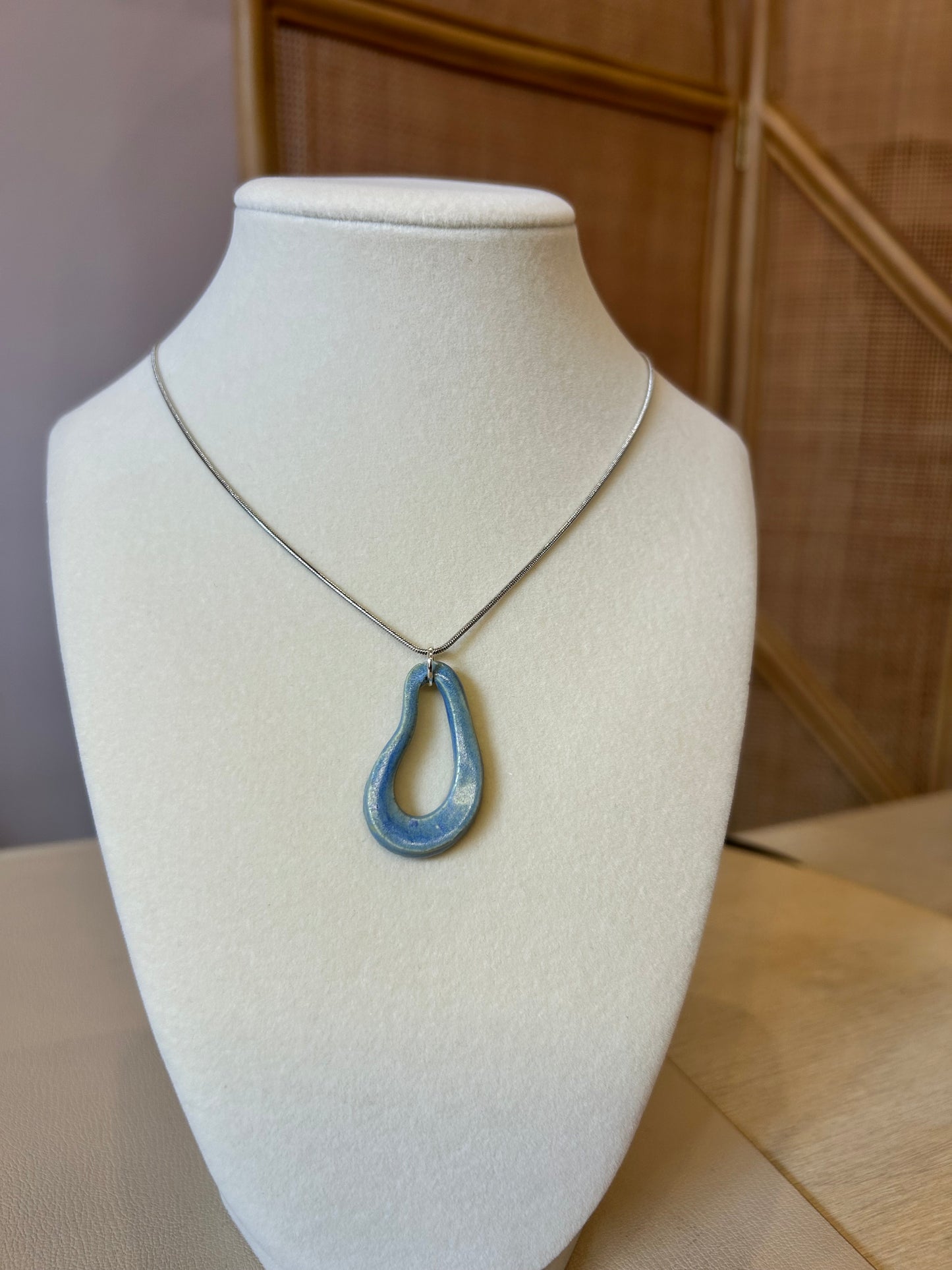 Perfect Blue Bean Pendant