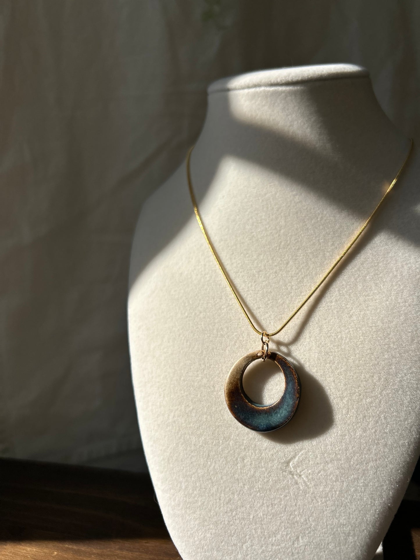Beautiful Brown Circle Pendant
