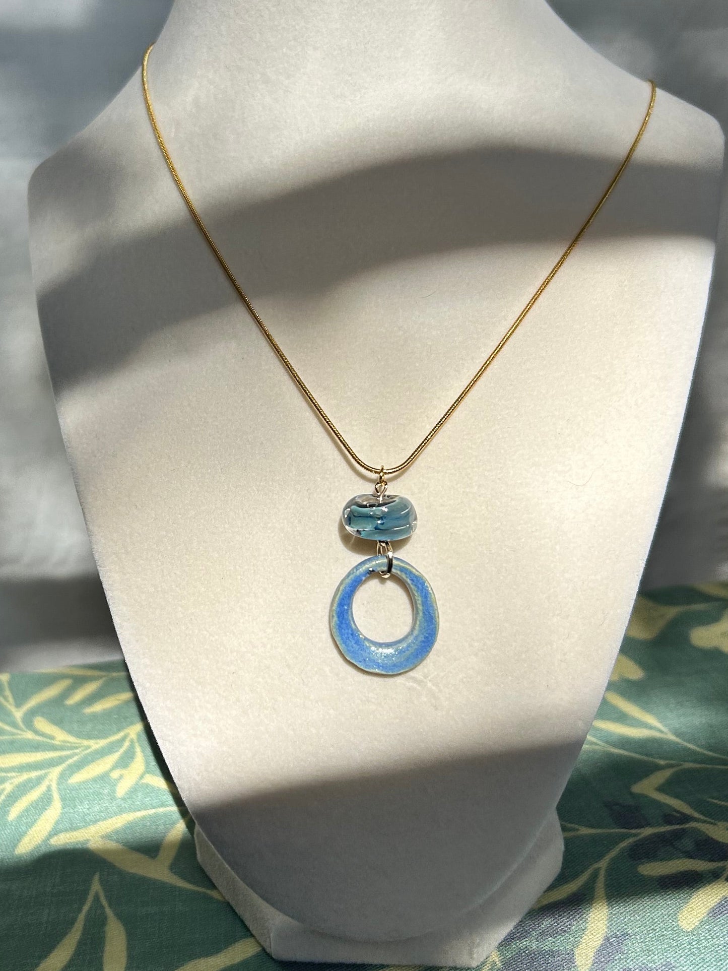 Sea Glass Blue Pendant
