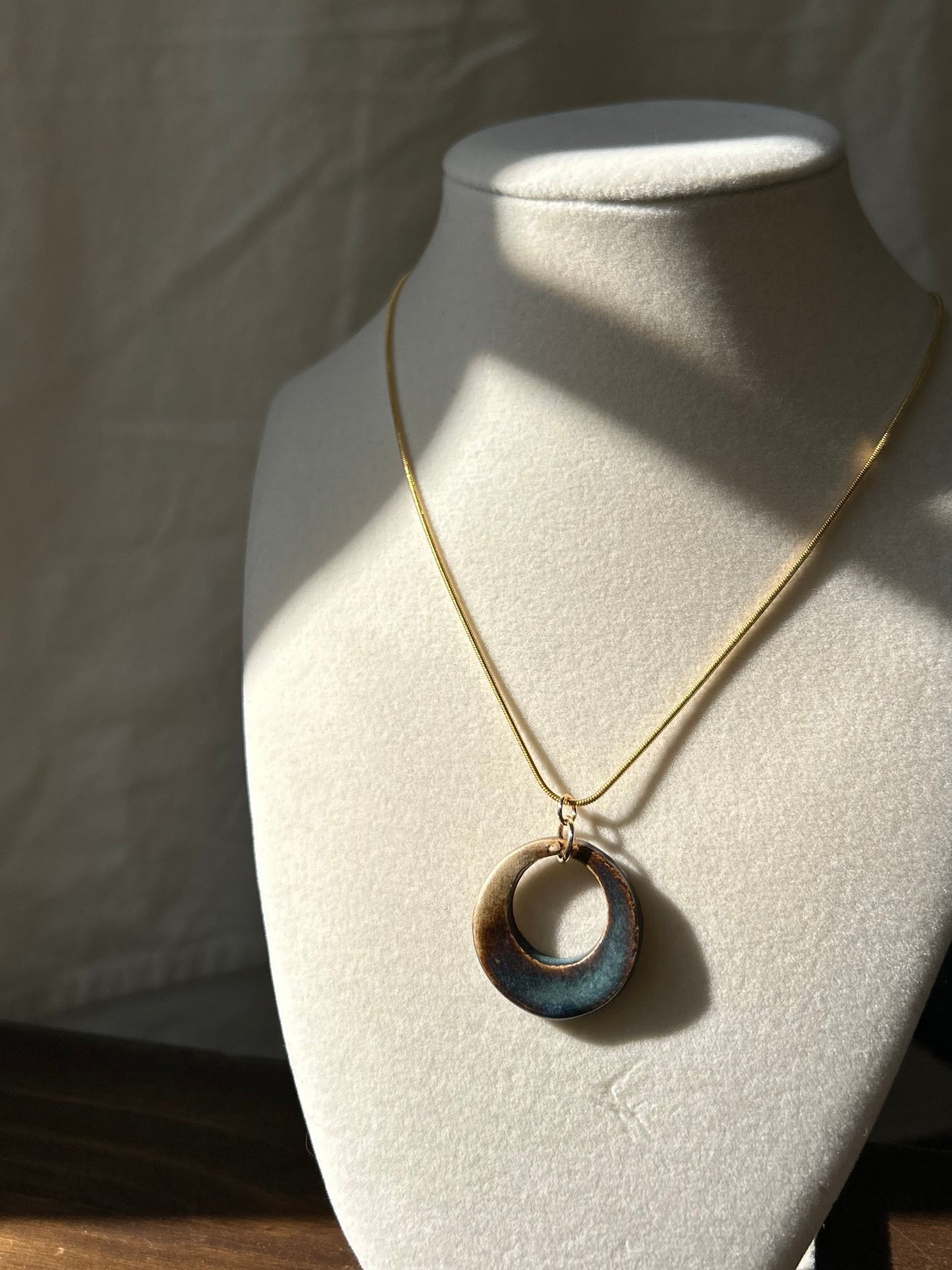 Beautiful Brown Circle Pendant