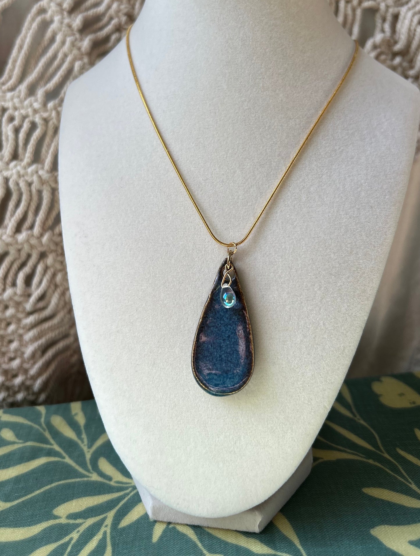 Teardrop Blue Pendant