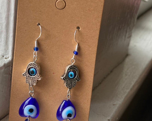 EVIL EYE and HAMSA earrings